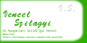 vencel szilagyi business card